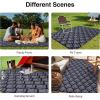 imageOLANLY Reversible Outdoor Rug 5x8 ft Clearance Waterproof Outdoor Plastic Straw Rug with Interlacing Pattern RV Mat for Patio Camping Balcony Deck Backyard Black ampamp WhiteBlack  Grey