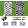 imageOLANLY Reversible Outdoor Rug 5x8 ft Clearance Waterproof Outdoor Plastic Straw Rug with Interlacing Pattern RV Mat for Patio Camping Balcony Deck Backyard Black ampamp WhiteBlack  White