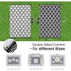 imageOLANLY Reversible Outdoor Rug 5x8 ft Clearance Waterproof Outdoor Plastic Straw Rug with Interlacing Pattern RV Mat for Patio Camping Balcony Deck Backyard Black ampamp WhiteBlack  White