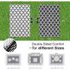 imageOLANLY Reversible Outdoor Rug 5x8 ft Clearance Waterproof Outdoor Plastic Straw Rug with Interlacing Pattern RV Mat for Patio Camping Balcony Deck Backyard Black ampamp WhiteBlack  White
