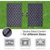 imageOLANLY Reversible Outdoor Rug 5x8 ft Clearance Waterproof Outdoor Plastic Straw Rug with Interlacing Pattern RV Mat for Patio Camping Balcony Deck Backyard Black ampamp WhiteBlack  Grey