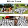imageOLANLY Reversible Outdoor Rug 5x8 ft Clearance Waterproof Outdoor Plastic Straw Rug with Interlacing Pattern RV Mat for Patio Camping Balcony Deck Backyard Black ampamp WhiteBlack  White