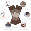 imageOLANLY Stair Treads Non Slip 15PCS 8quot x 30quot Indoor Stair Runners for Wooden Steps Edging Stair Rugs with Reusable Peel and Stick Adhesive for Kids Elders and Pets BrownBrown
