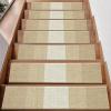 imageOLANLY Stair Treads Non Slip 15PCS 8quot x 30quot Indoor Stair Runners for Wooden Steps Edging Stair Rugs with Reusable Peel and Stick Adhesive for Kids Elders and Pets BrownBeige
