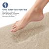 imageOLANLY Toilet Rugs UShaped 24x20 Extra Soft Absorbent Thick Memory Foam Contour Bathroom Rugs Dry Quickly Machine Washable NonSlip Toilet Bath Mat Home Decor Accessories GreyBeige