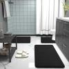 imageOLANLY Toilet Rugs UShaped 24x20 Extra Soft Absorbent Thick Memory Foam Contour Bathroom Rugs Dry Quickly Machine Washable NonSlip Toilet Bath Mat Home Decor Accessories GreyBlack