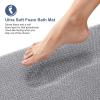 imageOLANLY Toilet Rugs UShaped 24x20 Extra Soft Absorbent Thick Memory Foam Contour Bathroom Rugs Dry Quickly Machine Washable NonSlip Toilet Bath Mat Home Decor Accessories GreyGrey