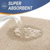 imageOLANLY Toilet Rugs UShaped 24x20 Extra Soft Absorbent Thick Memory Foam Contour Bathroom Rugs Dry Quickly Machine Washable NonSlip Toilet Bath Mat Home Decor Accessories GreyBeige