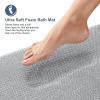 imageOLANLY Toilet Rugs UShaped 24x20 Extra Soft Absorbent Thick Memory Foam Contour Bathroom Rugs Dry Quickly Machine Washable NonSlip Toilet Bath Mat Home Decor Accessories GreyLight Grey