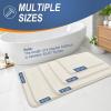 imageOLANLY Toilet Rugs UShaped 24x20 Extra Soft Absorbent Thick Memory Foam Contour Bathroom Rugs Dry Quickly Machine Washable NonSlip Toilet Bath Mat Home Decor Accessories GreyIvory