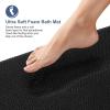 imageOLANLY Toilet Rugs UShaped 24x20 Extra Soft Absorbent Thick Memory Foam Contour Bathroom Rugs Dry Quickly Machine Washable NonSlip Toilet Bath Mat Home Decor Accessories GreyBlack