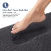 imageOLANLY Toilet Rugs UShaped 24x20 Extra Soft Absorbent Thick Memory Foam Contour Bathroom Rugs Dry Quickly Machine Washable NonSlip Toilet Bath Mat Home Decor Accessories GreyDark Grey