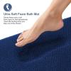 imageOLANLY Toilet Rugs UShaped 24x20 Extra Soft Absorbent Thick Memory Foam Contour Bathroom Rugs Dry Quickly Machine Washable NonSlip Toilet Bath Mat Home Decor Accessories GreyNavy