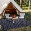 imageOLANLY Waterproof Outdoor Rug 5x8 ft Clearance Reversible Outdoor Plastic Straw Rug RV Mat Indoor Outdoor Carpet for Patio Camping Balcony Deck Backyard Black ampamp WhiteBlack  Grey
