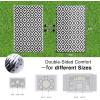 imageOLANLY Waterproof Outdoor Rug 5x8 ft Clearance Reversible Outdoor Plastic Straw Rug RV Mat Indoor Outdoor Carpet for Patio Camping Balcony Deck Backyard Black ampamp WhiteBlack  White