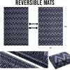 imageOLANLY Waterproof Outdoor Rug 5x8 ft Clearance Reversible Outdoor Plastic Straw Rug RV Mat Indoor Outdoor Carpet for Patio Camping Balcony Deck Backyard Black ampamp WhiteBlack  Greyv