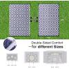 imageOLANLY Waterproof Outdoor Rug 5x8 ft Clearance Reversible Outdoor Plastic Straw Rug RV Mat Indoor Outdoor Carpet for Patio Camping Balcony Deck Backyard Black ampamp WhiteNavy Blue  White