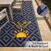 imageOLANLY Waterproof Outdoor Rug 5x8 ft Clearance Reversible Outdoor Plastic Straw Rug RV Mat Indoor Outdoor Carpet for Patio Camping Balcony Deck Backyard Black ampamp WhiteBlack  Grey
