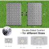 imageOLANLY Waterproof Outdoor Rug 5x8 ft Clearance Reversible Outdoor Plastic Straw Rug RV Mat Indoor Outdoor Carpet for Patio Camping Balcony Deck Backyard Black ampamp WhiteBlack  White