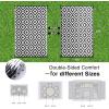 imageOLANLY Waterproof Outdoor Rug 5x8 ft Clearance Reversible Outdoor Plastic Straw Rug RV Mat Indoor Outdoor Carpet for Patio Camping Balcony Deck Backyard Black ampamp WhiteBlack  White