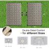 imageOLANLY Waterproof Outdoor Rug 5x8 ft Clearance Reversible Outdoor Plastic Straw Rug RV Mat Indoor Outdoor Carpet for Patio Camping Balcony Deck Backyard Black ampamp WhiteBlack  Beige