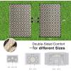 imageOLANLY Waterproof Outdoor Rug 5x8 ft Clearance Reversible Outdoor Plastic Straw Rug RV Mat Indoor Outdoor Carpet for Patio Camping Balcony Deck Backyard Black ampamp WhiteBlack  Beige
