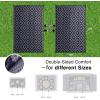 imageOLANLY Waterproof Outdoor Rug 5x8 ft Clearance Reversible Outdoor Plastic Straw Rug RV Mat Indoor Outdoor Carpet for Patio Camping Balcony Deck Backyard Black ampamp WhiteBlack  Grey