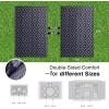 imageOLANLY Waterproof Outdoor Rug 5x8 ft Clearance Reversible Outdoor Plastic Straw Rug RV Mat Indoor Outdoor Carpet for Patio Camping Balcony Deck Backyard Black ampamp WhiteBlack  Grey