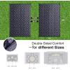 imageOLANLY Waterproof Outdoor Rug 5x8 ft Clearance Reversible Outdoor Plastic Straw Rug RV Mat Indoor Outdoor Carpet for Patio Camping Balcony Deck Backyard Black ampamp WhiteBlack  Grey