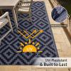 imageOLANLY Waterproof Outdoor Rug 5x8 ft Clearance Reversible Outdoor Plastic Straw Rug RV Mat Indoor Outdoor Carpet for Patio Camping Balcony Deck Backyard Black ampamp WhiteBlack  Grey