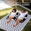 imageOLANLY Waterproof Outdoor Rug 5x8 ft Clearance Reversible Outdoor Plastic Straw Rug RV Mat Indoor Outdoor Carpet for Patio Camping Balcony Deck Backyard Black ampamp WhiteGrey  White