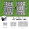 imageOLANLY Waterproof Outdoor Rug 5x8 ft Clearance Reversible Outdoor Plastic Straw Rug RV Mat Indoor Outdoor Carpet for Patio Camping Balcony Deck Backyard Black ampamp WhiteBlack  White