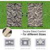 imageOLANLY Waterproof Outdoor Rug 5x8 ft Reversible Outdoor Plastic Straw Rug with Leaf Pattern RV Mat Indoor Outdoor Carpet for Patio Camping Balcony Deck Backyard Grey ampamp WhiteBlack  Beige