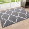 imageOLANLY Indoor Door Mat 30x17 NonSlip Absorbent Resist Dirt Entrance Mat Washable LowProfile Inside Floor Doormats for Entryway BrownGrey