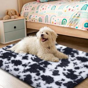 imageOLANLY Rainbow Round Rugs for Bedroom  Machine Washable 3x3 Feet Circle Area Rugs for Living Room Soft and Fluffy Shaggy Carpet for Teen Girls and Boys Nursery Rooms Dorms Home Decor AestheticBlackwhite Tiedye