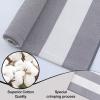 imageOLANLY Black and White Striped Rug 24quot x 37quot 275quot x 43quot  Washable Cotton Indoor Outdoor Doormat for Front Door Entryway Kitchen Porch Patio DecorGrey and White