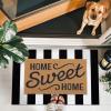 imageOLANLY Black and White Striped Rug 24quot x 37quot 275quot x 43quot  Washable Cotton Indoor Outdoor Doormat for Front Door Entryway Kitchen Porch Patio DecorBlack and White