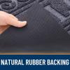 imageOLANLY Welcome Door Mat Indoor Outdoor Entrance Heavy Duty Sturdy Front Door Mat Waterproof AllWeather Doormat Stain Resistant Low Profile Easy Clean Patio Entryway Mat 295 x 17 BlackGrey