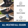 imageOLANLY Welcome Door Mat Indoor Outdoor Entrance Heavy Duty Sturdy Front Door Mat Waterproof AllWeather Doormat Stain Resistant Low Profile Easy Clean Patio Entryway Mat 295 x 17 BlackBlack