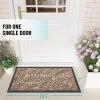 imageOLANLY Welcome Door Mat Indoor Outdoor Entrance Heavy Duty Sturdy Front Door Mat Waterproof AllWeather Doormat Stain Resistant Low Profile Easy Clean Patio Entryway Mat 295 x 17 BlackYellow