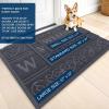 imageOLANLY Welcome Door Mat Indoor Outdoor Entrance Heavy Duty Sturdy Front Door Mat Waterproof AllWeather Doormat Stain Resistant Low Profile Easy Clean Patio Entryway Mat 295 x 17 BlackGrey