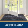 imageOLANLY Welcome Door Mat Indoor Outdoor Entrance Heavy Duty Sturdy Front Door Mat Waterproof AllWeather Doormat Stain Resistant Low Profile Easy Clean Patio Entryway Mat 295 x 17 BlackGrey