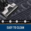 imageOLANLY Welcome Door Mat Indoor Outdoor Entrance Heavy Duty Sturdy Front Door Mat Waterproof AllWeather Doormat Stain Resistant Low Profile Easy Clean Patio Entryway Mat 295 x 17 BlackGrey