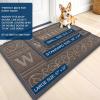 imageOLANLY Welcome Door Mat Indoor Outdoor Entrance Heavy Duty Sturdy Front Door Mat Waterproof AllWeather Doormat Stain Resistant Low Profile Easy Clean Patio Entryway Mat 295 x 17 BlackBrown