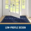 imageOLANLY Welcome Door Mat Indoor Outdoor Entrance Heavy Duty Sturdy Front Door Mat Waterproof AllWeather Doormat Stain Resistant Low Profile Easy Clean Patio Entryway Mat 295 x 17 BlackNavy