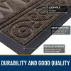 imageOLANLY Welcome Door Mat Indoor Outdoor Entrance Heavy Duty Sturdy Front Door Mat Waterproof AllWeather Doormat Stain Resistant Low Profile Easy Clean Patio Entryway Mat 295 x 17 BlackBrown