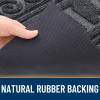 imageOLANLY Welcome Door Mat Indoor Outdoor Entrance Heavy Duty Sturdy Front Door Mat Waterproof AllWeather Doormat Stain Resistant Low Profile Easy Clean Patio Entryway Mat 295 x 17 BlackGrey