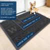 imageOLANLY Welcome Door Mat Indoor Outdoor Entrance Heavy Duty Sturdy Front Door Mat Waterproof AllWeather Doormat Stain Resistant Low Profile Easy Clean Patio Entryway Mat 295 x 17 BlackBlack