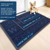 imageOLANLY Welcome Door Mat Indoor Outdoor Entrance Heavy Duty Sturdy Front Door Mat Waterproof AllWeather Doormat Stain Resistant Low Profile Easy Clean Patio Entryway Mat 295 x 17 BlackNavy