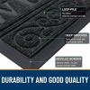 imageOLANLY Welcome Door Mat Indoor Outdoor Entrance Heavy Duty Sturdy Front Door Mat Waterproof AllWeather Doormat Stain Resistant Low Profile Easy Clean Patio Entryway Mat 295 x 17 BlackBlack